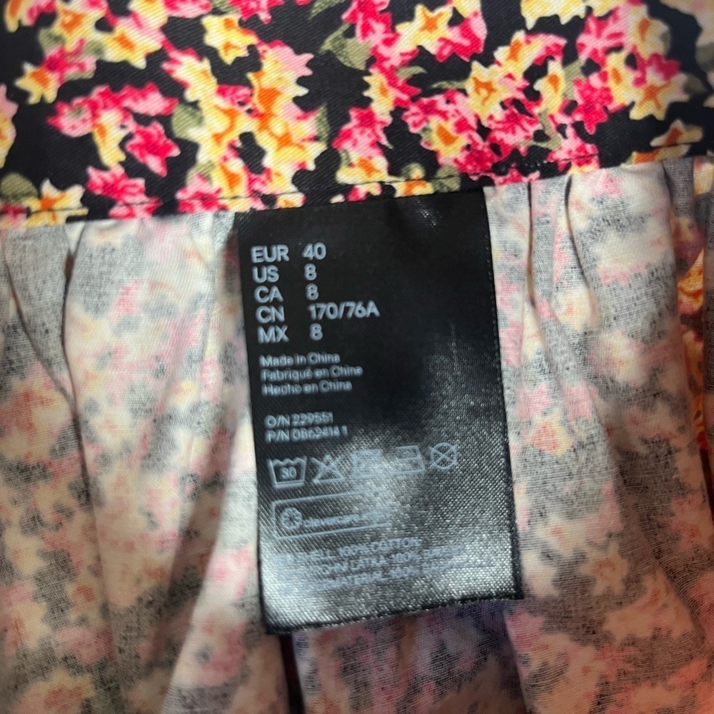 H&M Floral Print Midi Skirt Size 8 - Picture 3 of 10